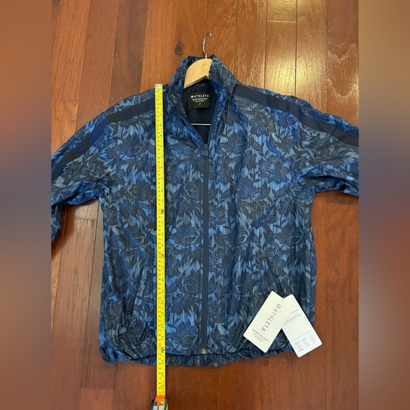 NWT Athleta Sightseer Lace Jacket size S/P full zip blue lined zippered pockets - Picture 12 of 14